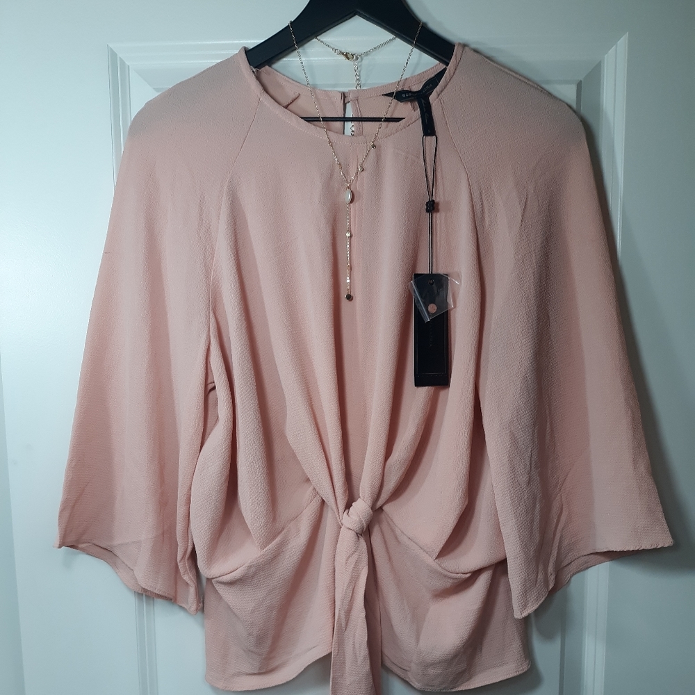 NWT BCBG Sz S Pink Blouse